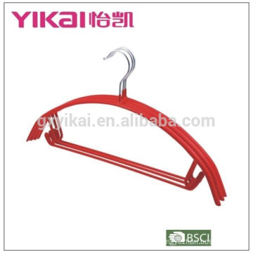 Best sale thick PVC metal shirt clothes hanger with trousers/pants bar